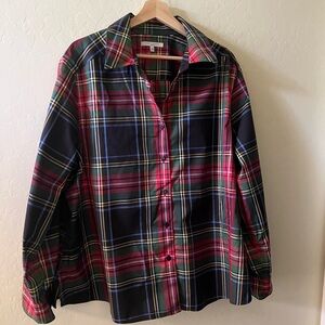 Foxcroft Multicolor wrinkle free Plaid Shirt